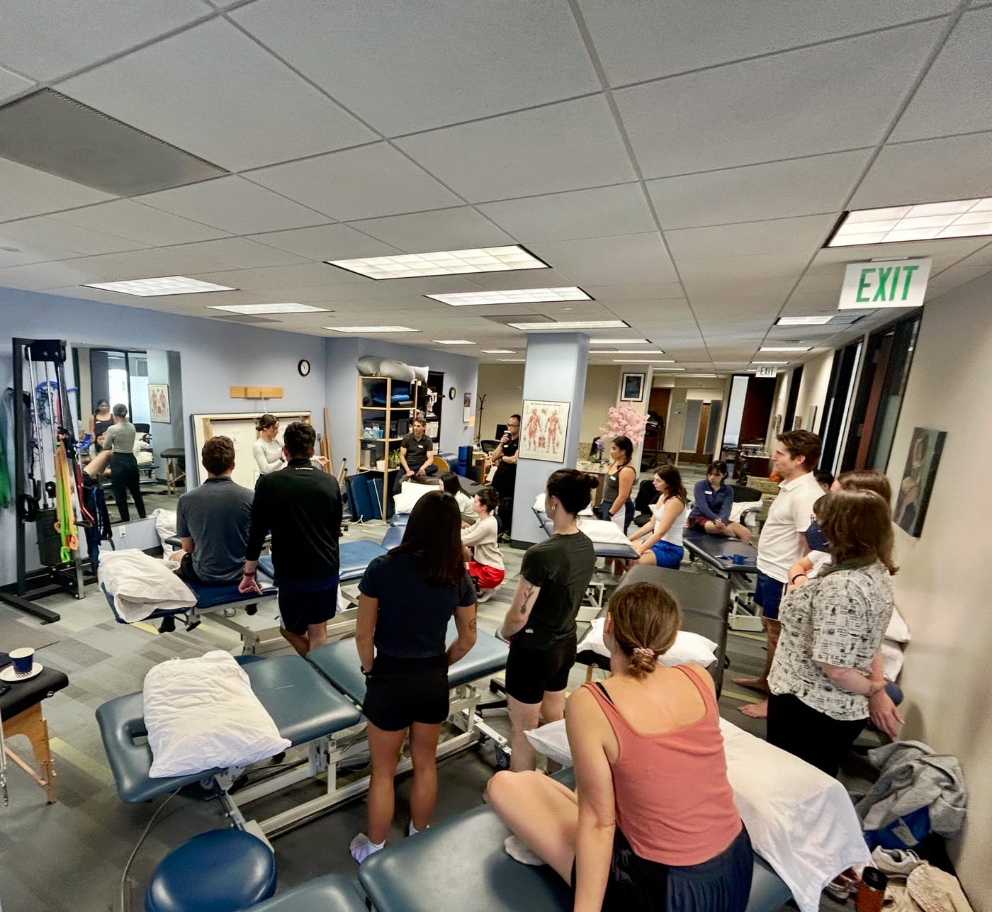 Juliet teaching in a clinical classroom setting