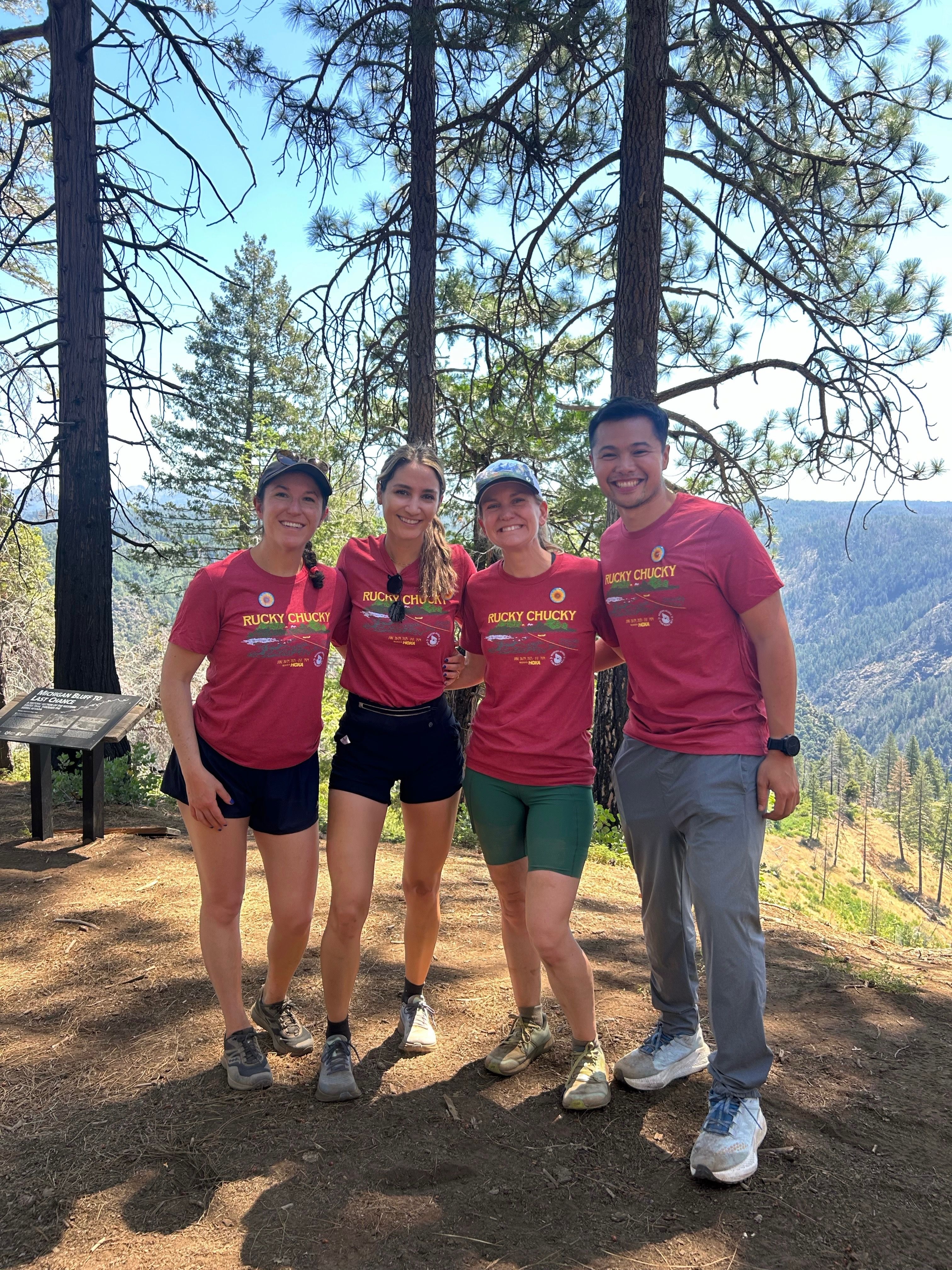Team on hiking trail at Rucky Chucky